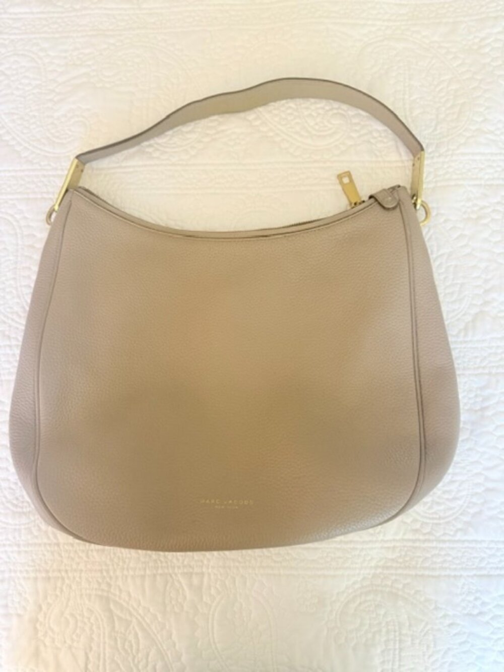 Marc Jacobs New York Nude Tan Leather Tote Bag Purse